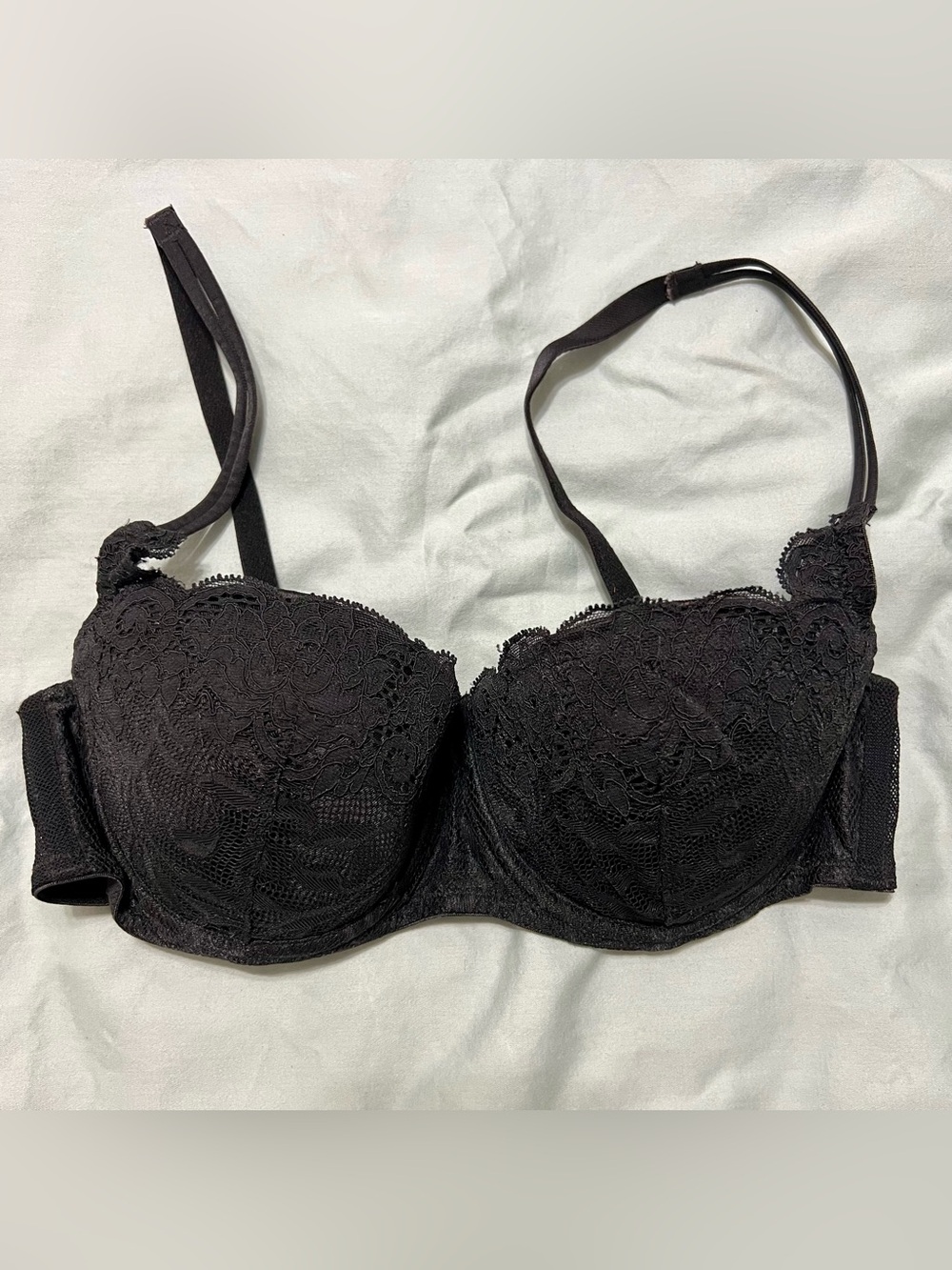 Victoria's Secret Balconette Push Up Bra | Black Lace & Mesh | 34B
